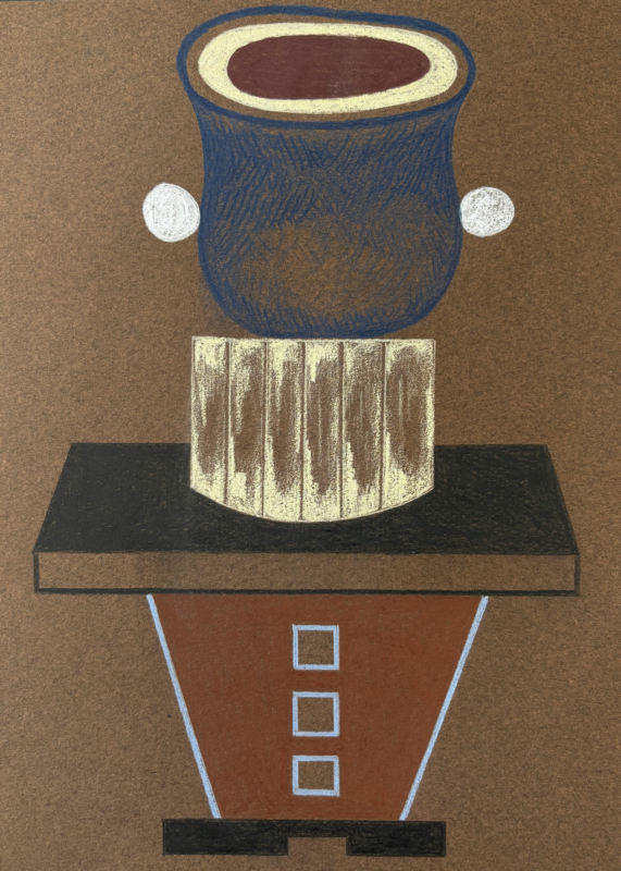 Petit vase en équilibre